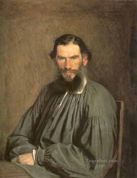Ivan Kramskoi Painting - Retrato del escritor León Tolstoi demócrata Ivan Kramskoi
